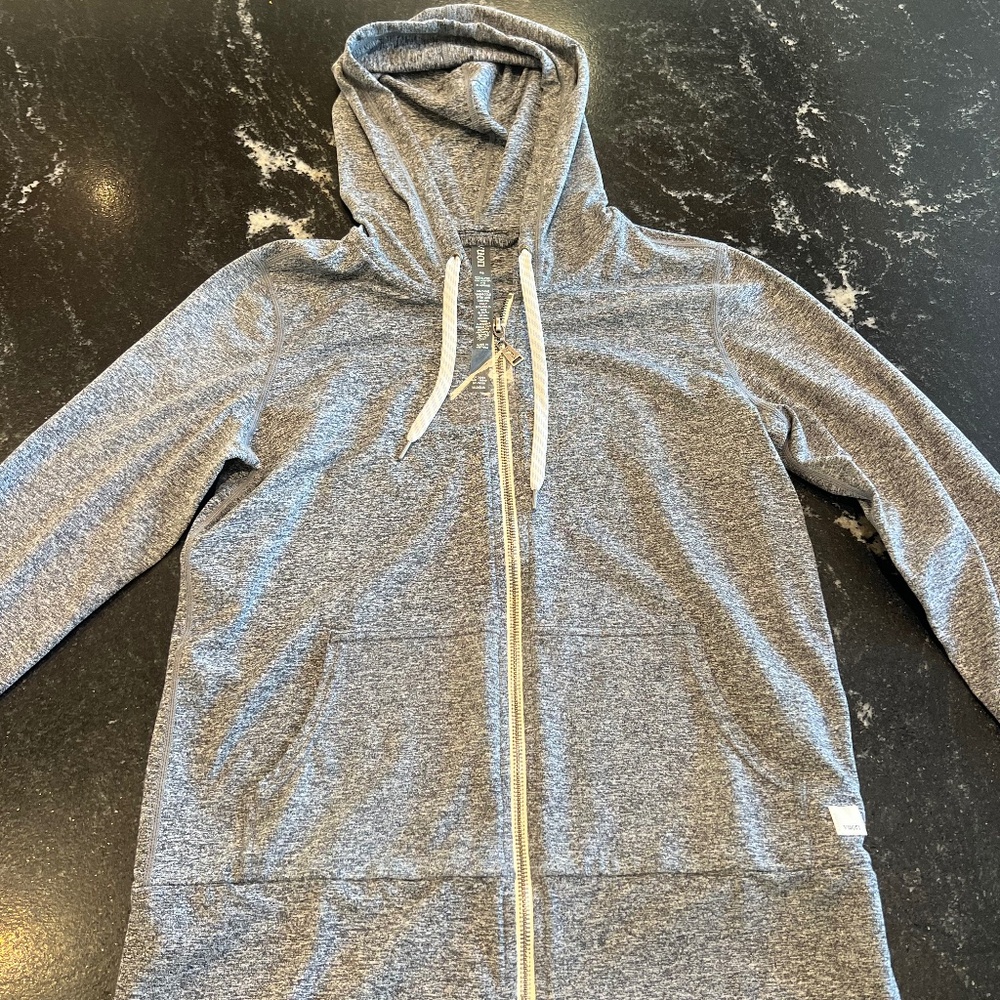 Vuori Halo Performance Zip Up Hoodie Heather Gray XS
